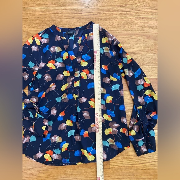 The Limited Blouse Women’s Small Floral Colorful Long Sleeve Shirt  Semi Sheer - Picture 8 of 8